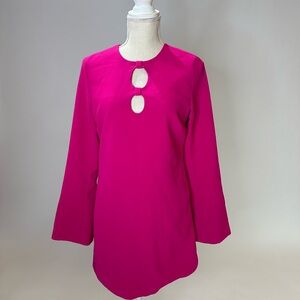 Zara Pink Mini Dress with Cut Out Details